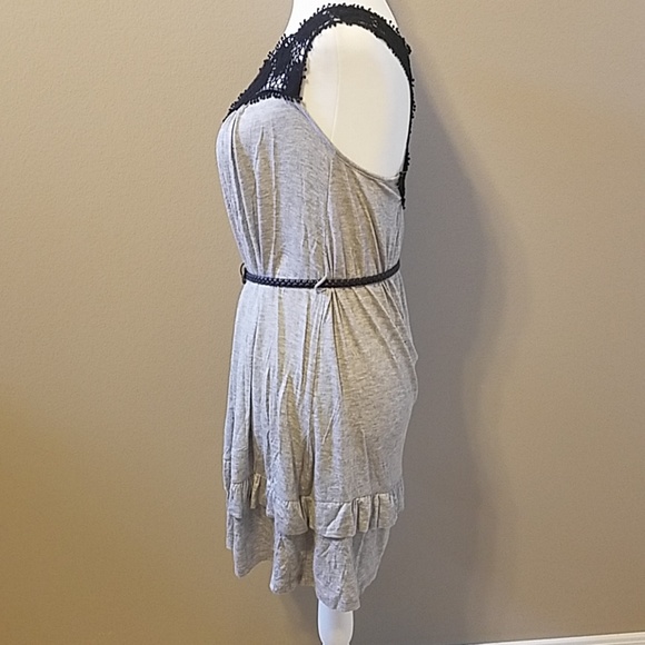 Belted Lace Back Dress - Picture 2 of 3